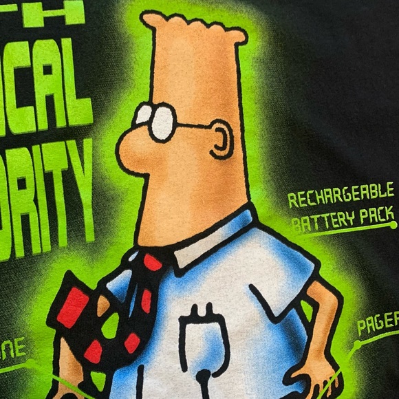 NWOT VTG Dilbert Tech Superiority Graphic Tee XL - Picture 4 of 6